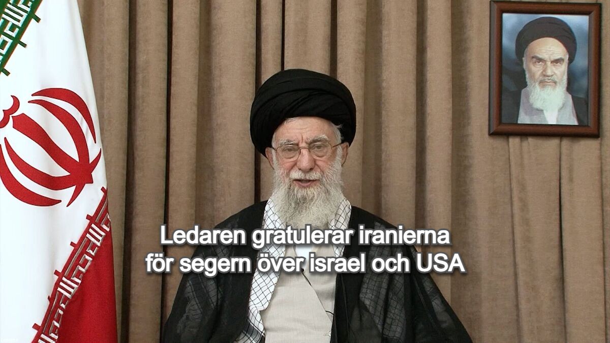 Ledaren gratulerar iranierna för segern över israel och USA